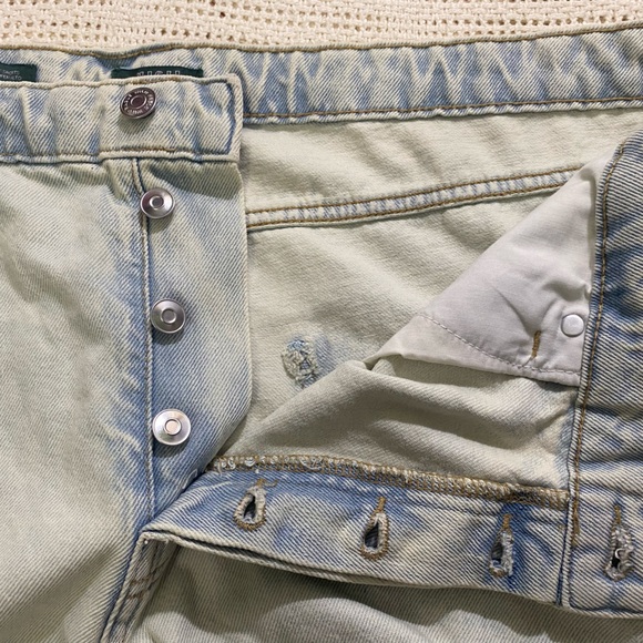 Women's High-Rise Cutoff MIDI Jean Shorts - Wild Fable Light Wash 18 - Picture 6 of 8